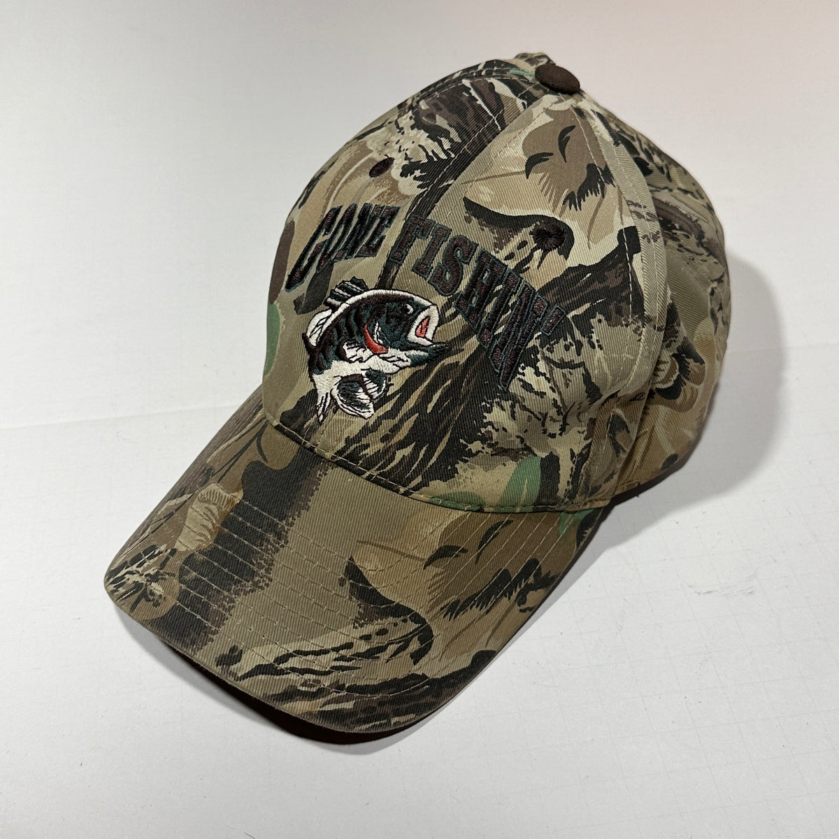 Vintage 'Gone Fishin' Strapback Hat