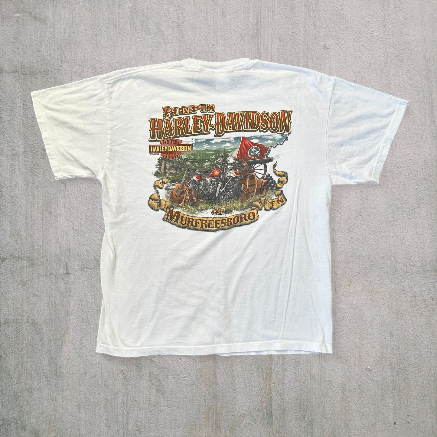 Vintage Civil War Harley Davidson Tee - XL