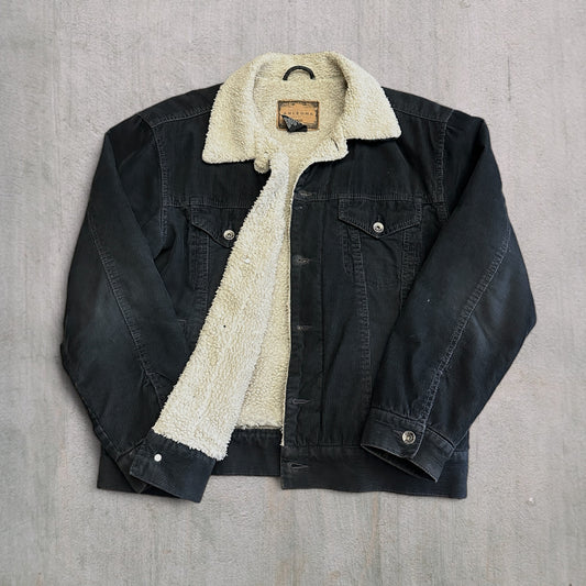 Vintage Corduroy Sherpa Trucker Jacket - L