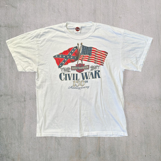 Vintage Civil War Harley Davidson Tee - XL